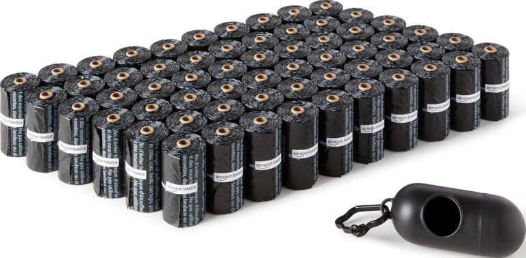 Amazon Basics Poop Bags – With Dispenser and Lead Clip
