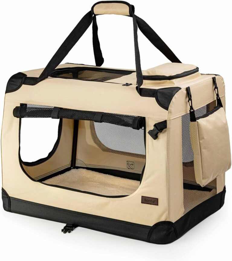 lionto Foldable Dog Crate – Perfect for Puppies