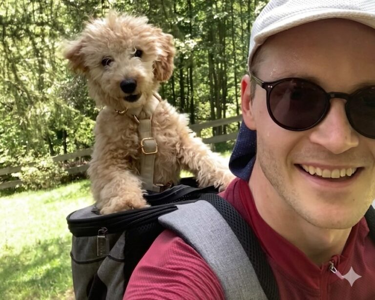Wanderrucksack cropped für Hunde – by Frieda